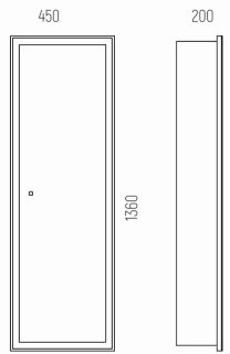 Зеркало-пенал с подсветкой Corozo Делавэр 45см белый SD-00001321 Зеркало-пенал с подсветкой Corozo Делавэр 45см белый SD-00001321