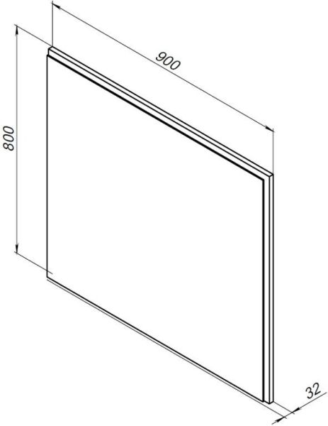 Зеркало с подсветкой Aquanet Nova Lite 242263 90 см дуб рошелье