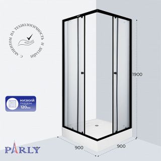 Душевой уголок с поддоном PARLY ZFQ911B (90х90х190) 