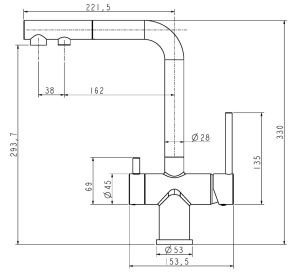 Смеситель для кухни Paulmark Serpentine Se213222-401 антрацит