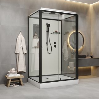 Душевая кабина Niagara Standart ST100/80/15Q/BL 100x80 см профиль чёрный стекло прозрачное