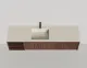 Подвесная тумба Salini Domino 27D218ONA 180см шпон с открытой полкой Onda Plus Подвесная тумба Salini Domino 27D218ONA 180см шпон с открытой полкой Onda Plus