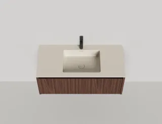 Подвесная тумба Salini Domino 27D210ONF 100см эмаль/фрезерованный фасад Onda Plus