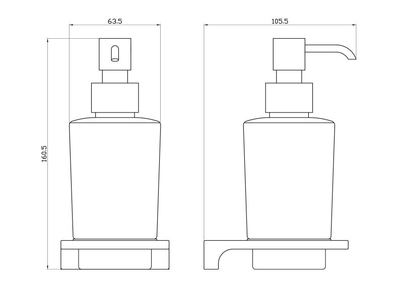 Дозатор для мыла Wonzon & Woghand Eclipse WW-9133-LG золото глянцевое