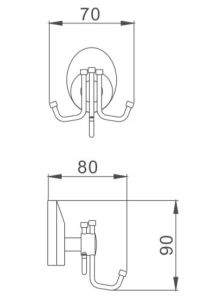 Крючок для ванной комнаты Haiba HB1605-3 хром