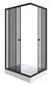 Душевой уголок Niagara NG-012-14QT с поддоном 120x80см чёрный/тонированное