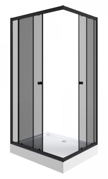 Душевой уголок Niagara NG-012-14QT с поддоном 120x80см чёрный/тонированное