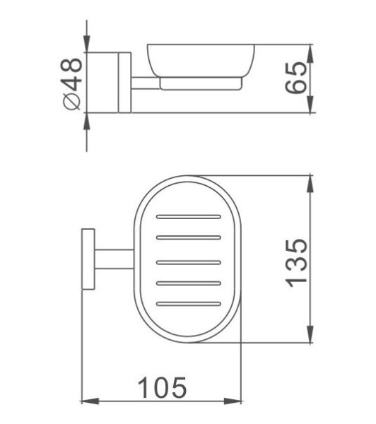 Мыльница Haiba HB8702 чёрный матовый