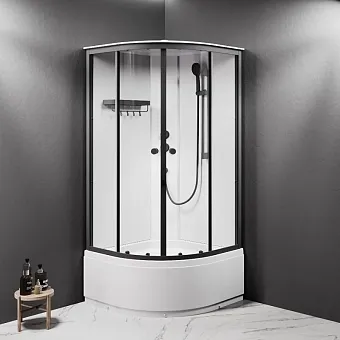 Душевая кабина Am.Pm X-Joy 90х90 W94C-401A-090BT профиль черный матовый