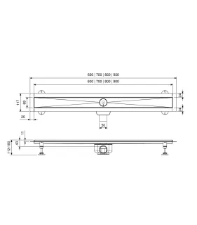 Душевой лоток Wonzon & Woghand WW-651600T-CR 60 см хром
