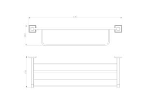 Полка для полотенец  Wonzon & Woghand Roma WW-7281 бронза