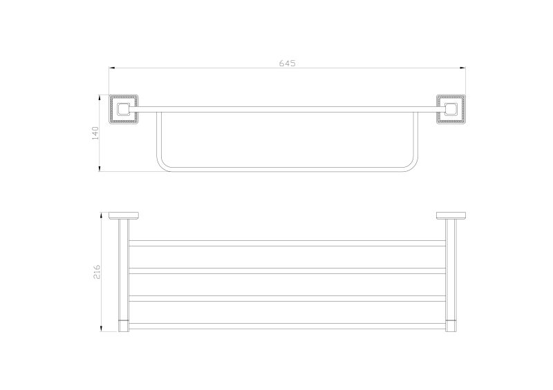 Полка для полотенец  Wonzon & Woghand Roma WW-7281 бронза Полка для полотенец  Wonzon & Woghand Roma WW-7281 бронза