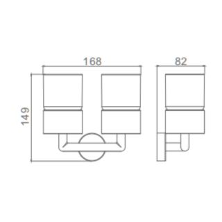 Стакан для ванной комнаты двойной Raglo R320.08.33 медь