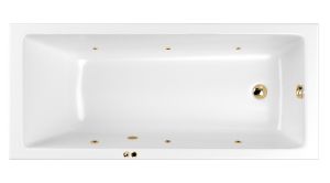 Гидромассажная ванна Whitecross Wave Slim 0111.170075.100.SOFT.GL 170x75см Soft золото