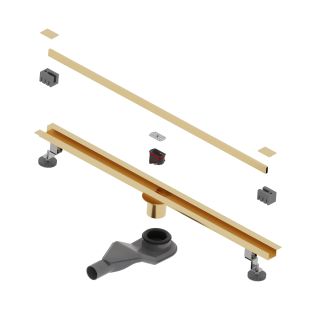 Душевой лоток обрезной RGW SDR-50Gb 76215080-06 80 см золото брашированное Душевой лоток обрезной RGW SDR-50Gb 76215080-06 80 см золото брашированное