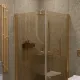 Душевой уголок на монопетле by Deonria U-80-79-6-BR-G 80x79см золото/бронза