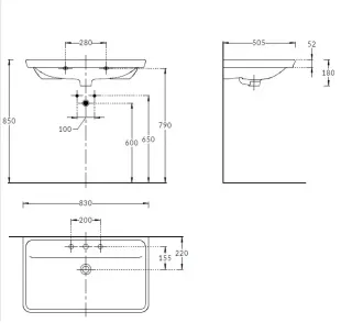 Раковина Kerama Marazzi Элеганс KMELWb80GWh3 80 см белый