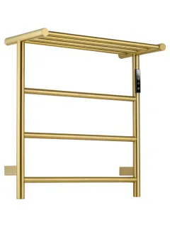 Полотенцесушитель электрический Wonzon & Woghand Bonn WW-AL402-BG с полкой 47x50 см брашированное золото