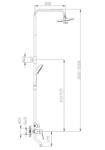Душевая стойка Haiba HB2423 хром