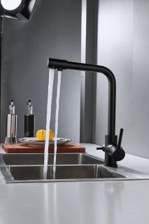 Смеситель для кухни Shevanik S328H с подключением фильтра чёрный Смеситель для кухни Shevanik S328H с подключением фильтра чёрный