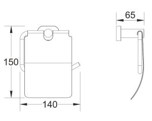 Держатель для туалетной бумаги Shevanik SG5105H чёрный