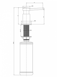 Дозатор Paulmark Brevit D005-BG брашированное золото
