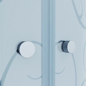 Душевой уголок Triton Стандарт Щ0000064831 90x90 см профиль белый стекло с узором