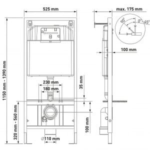 Комплект Berges 4в1 042436: инсталляция NOVUM кнопка L1 белая унитаз Albit S сиденье Top Slim SO