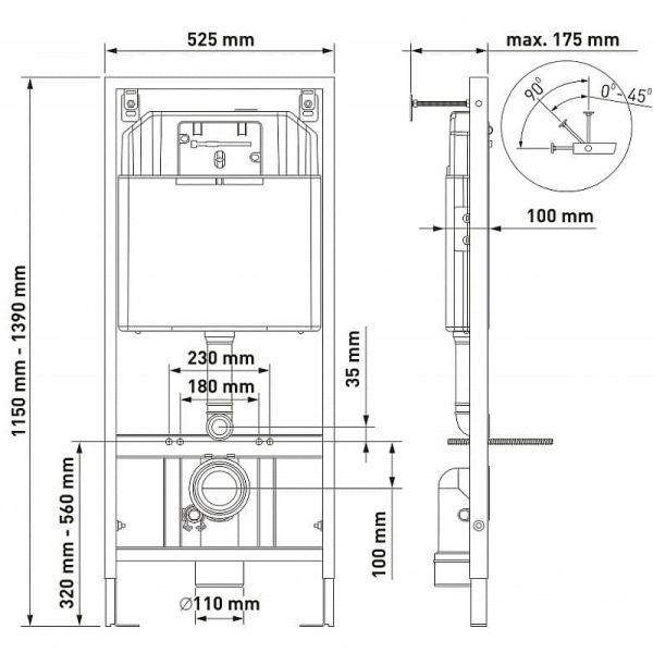 Комплект Berges 4в1 042436: инсталляция NOVUM кнопка L1 белая унитаз Albit S сиденье Top Slim SO