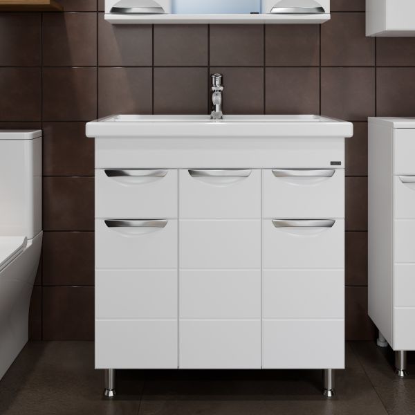 Напольная тумба под раковину Санта Родос 206015 80 см белый