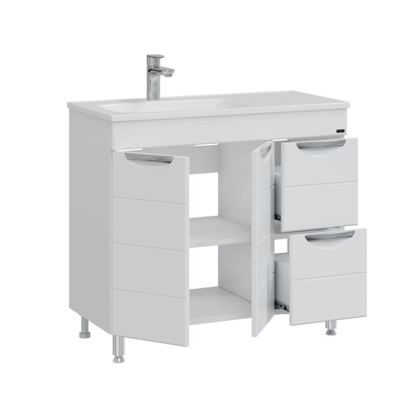 Напольная тумба под раковину Санта Родос 206027 90 см белый