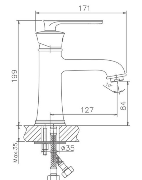 Смеситель для раковины Haiba HB10181 хром