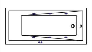 Гидромассажная ванна Whitecross Wave Slim 0111.170075.100.SOFT.GL 170x75см Soft золото