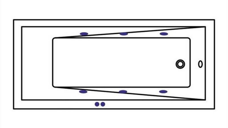 Гидромассажная ванна Whitecross Wave Slim 0111.170075.100.SOFT.GL 170x75см Soft золото
