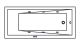 Гидромассажная ванна Whitecross Wave Slim 0111.170075.100.SOFT.GL 170x75см Soft золото