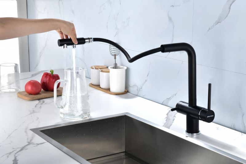 Смеситель для кухни Paulmark Serpentine Se213222-401 антрацит