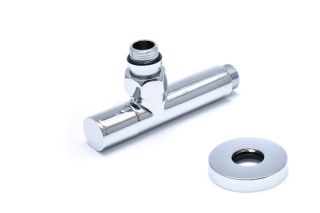 Вентиль запорный угловой Luxon ZZ 5101SCH0404 1/2х1/2 ш/ш с отражателем  для п/с(кор.20пар)