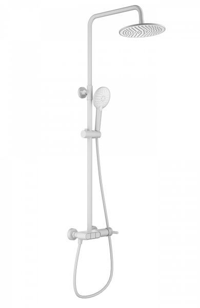 Душевая стойка Wonzon & Woghand Muse Corno WW-A30653-MW белый матовый
